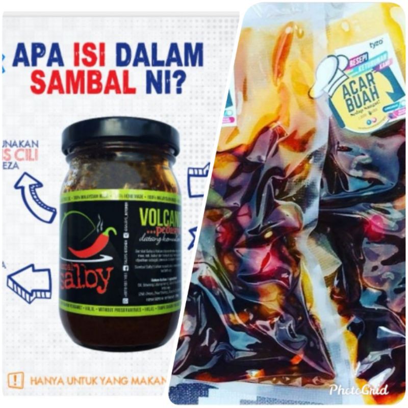Ready to eat Fruit Pickles + Spicy Volcano Cik Salby Sambal Shopee