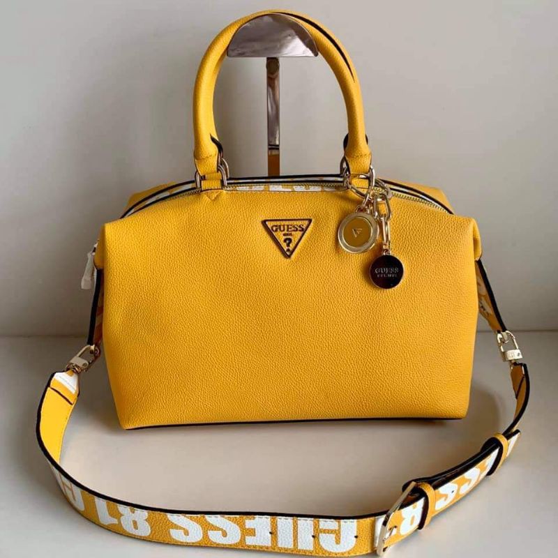 mustard guess handbag