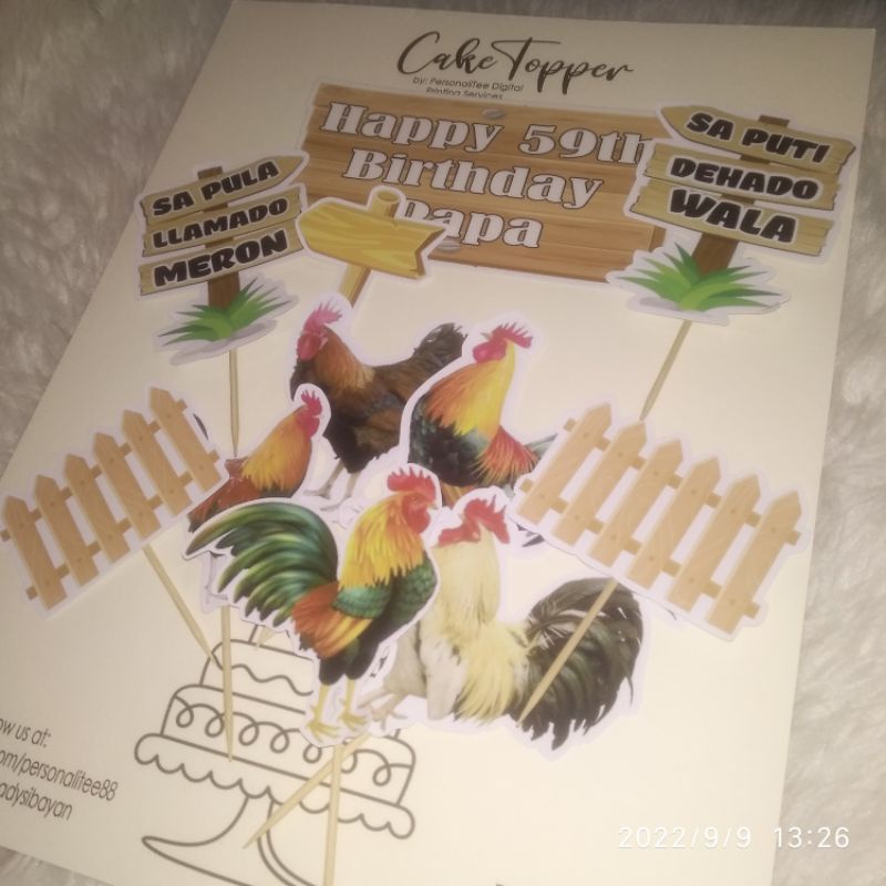 Sabong Theme Cake Topper | Shopee Philippines