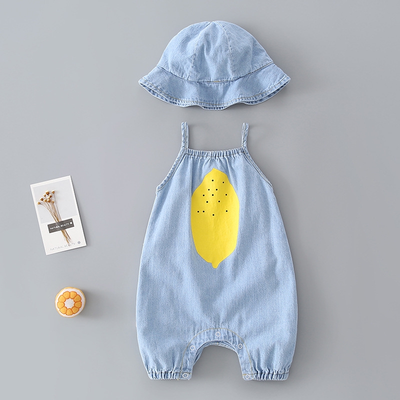 baby denim romper suit