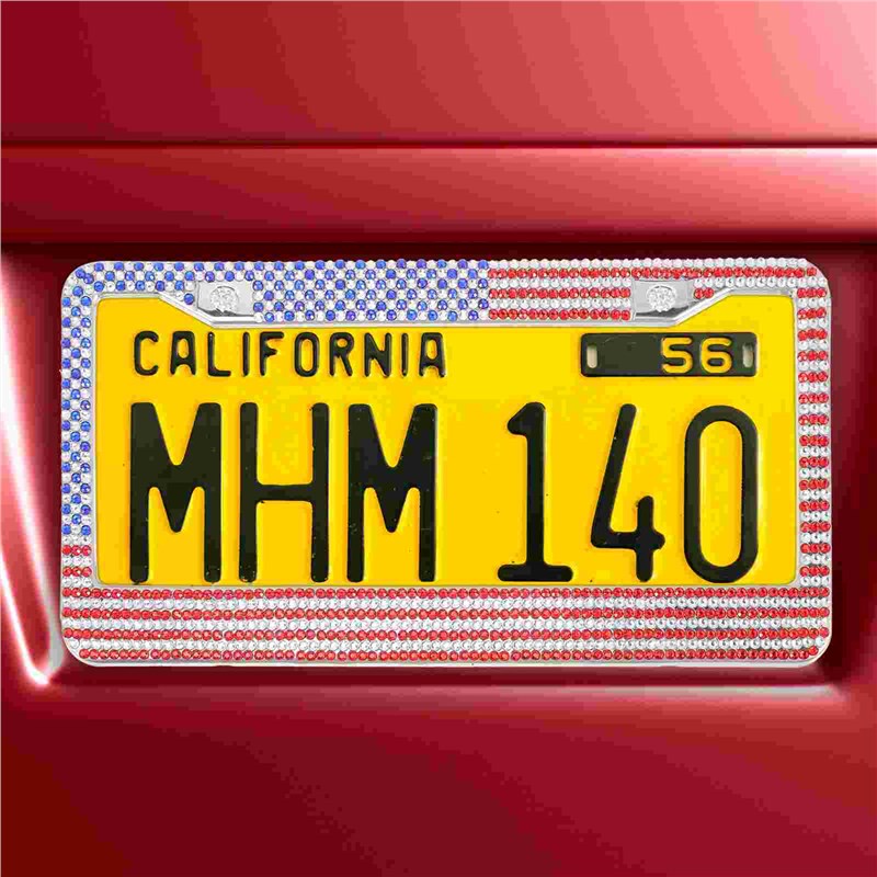 License Plate Cover Plate Cover Flag License Plate Holder American Flag Car Accessories Girl
