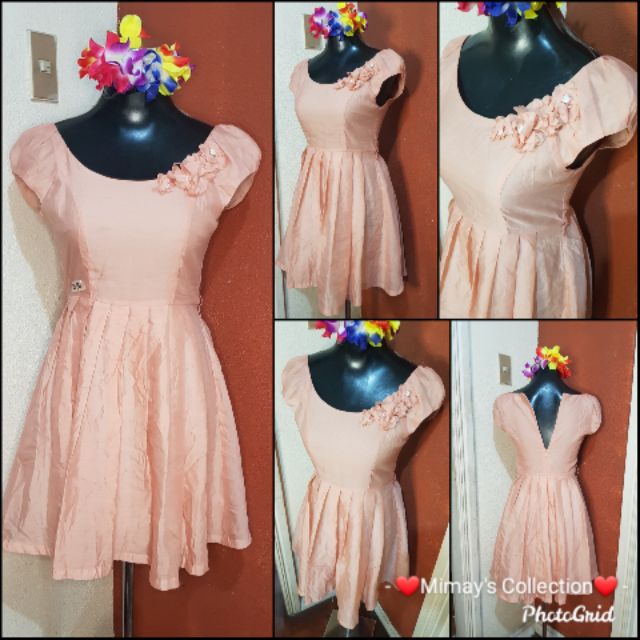 peach cocktail dress
