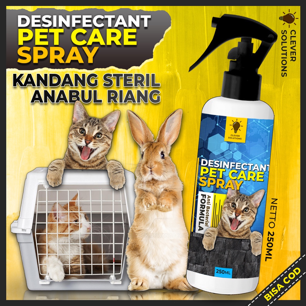 Pet CARE DISINFECTANT SPRAY DISINFECTANT Anti Virus Cage And Bacteria Cat Rabbit Anabul 250 ML