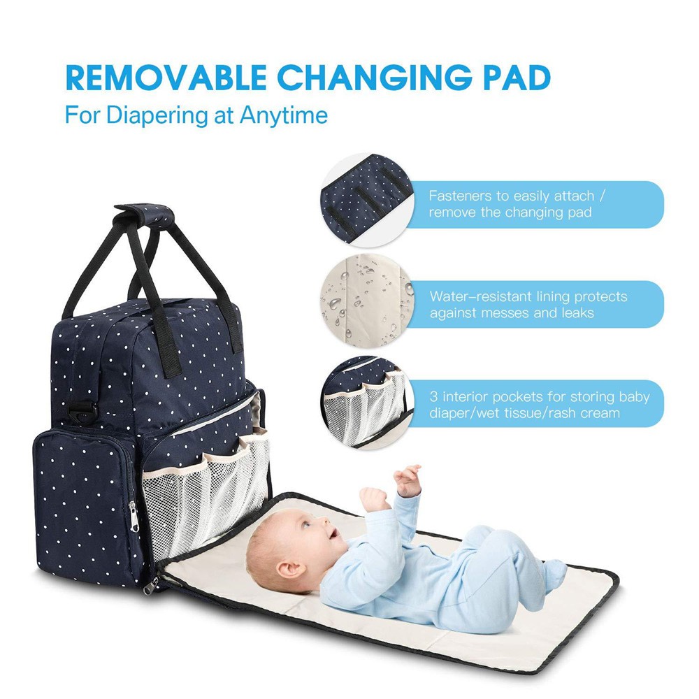 cream baby changing bag