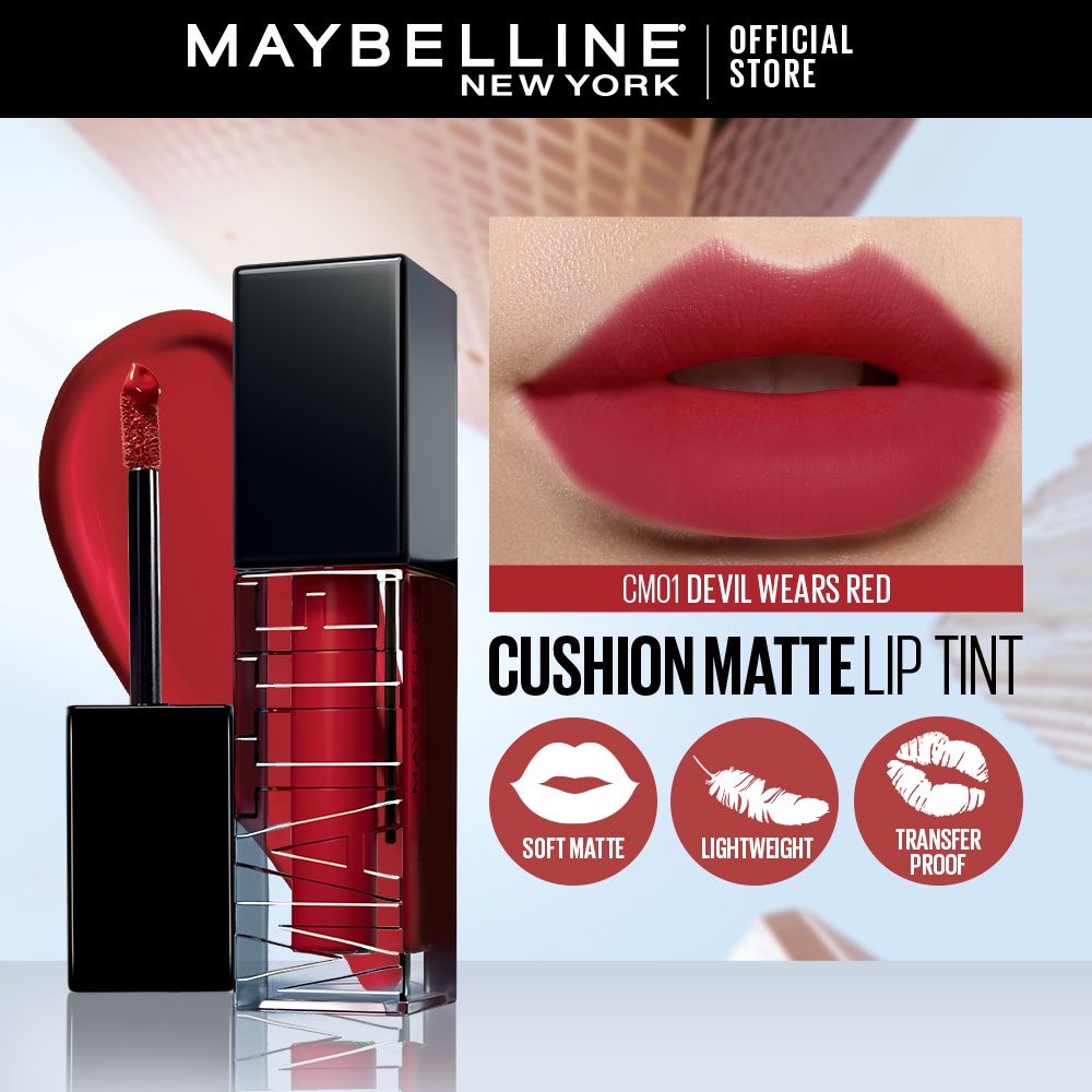 Maybelline Sensational Cushion Matte Lip Tint 6.4 mL [Matte Liptint