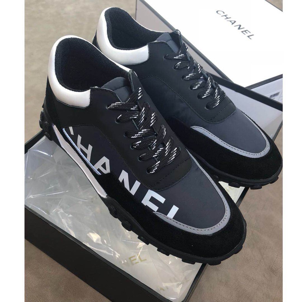 chanel shoes sneakers black