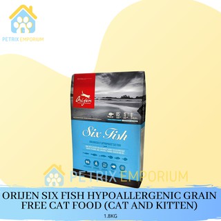 Orijen Six Fish Hypoallergenic  Grain Free Cat Food (Cat and Kitten) 1.8KG