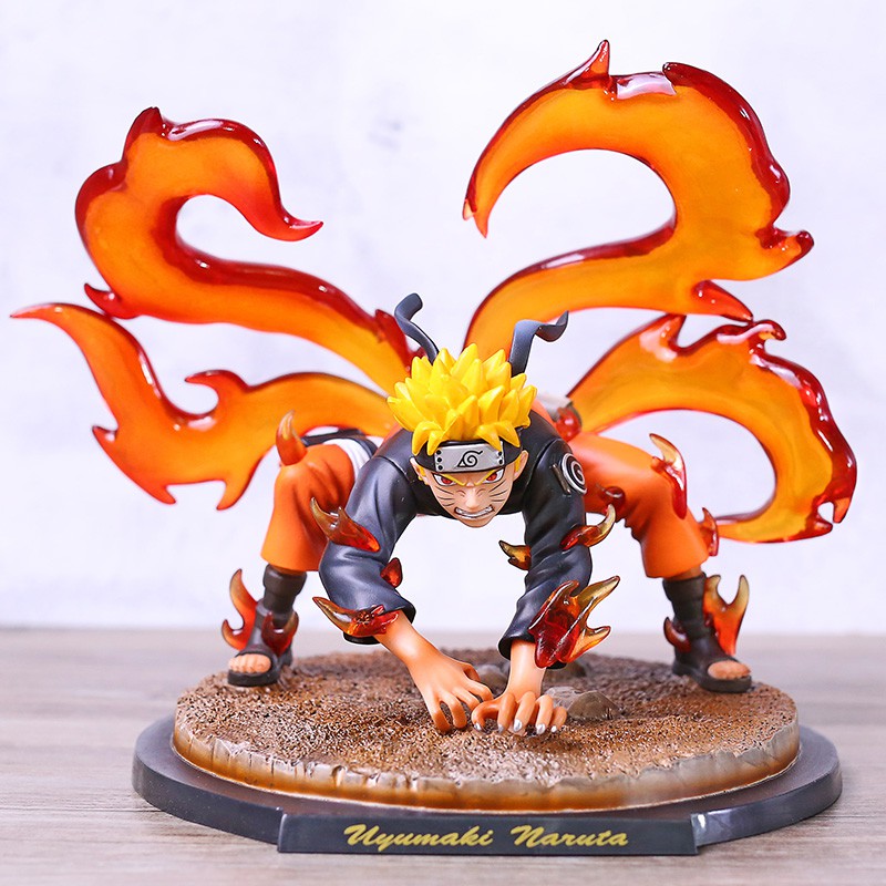 Japanese anime Uzumaki Naruto PVC figure toys Nine-tailed Fox ...