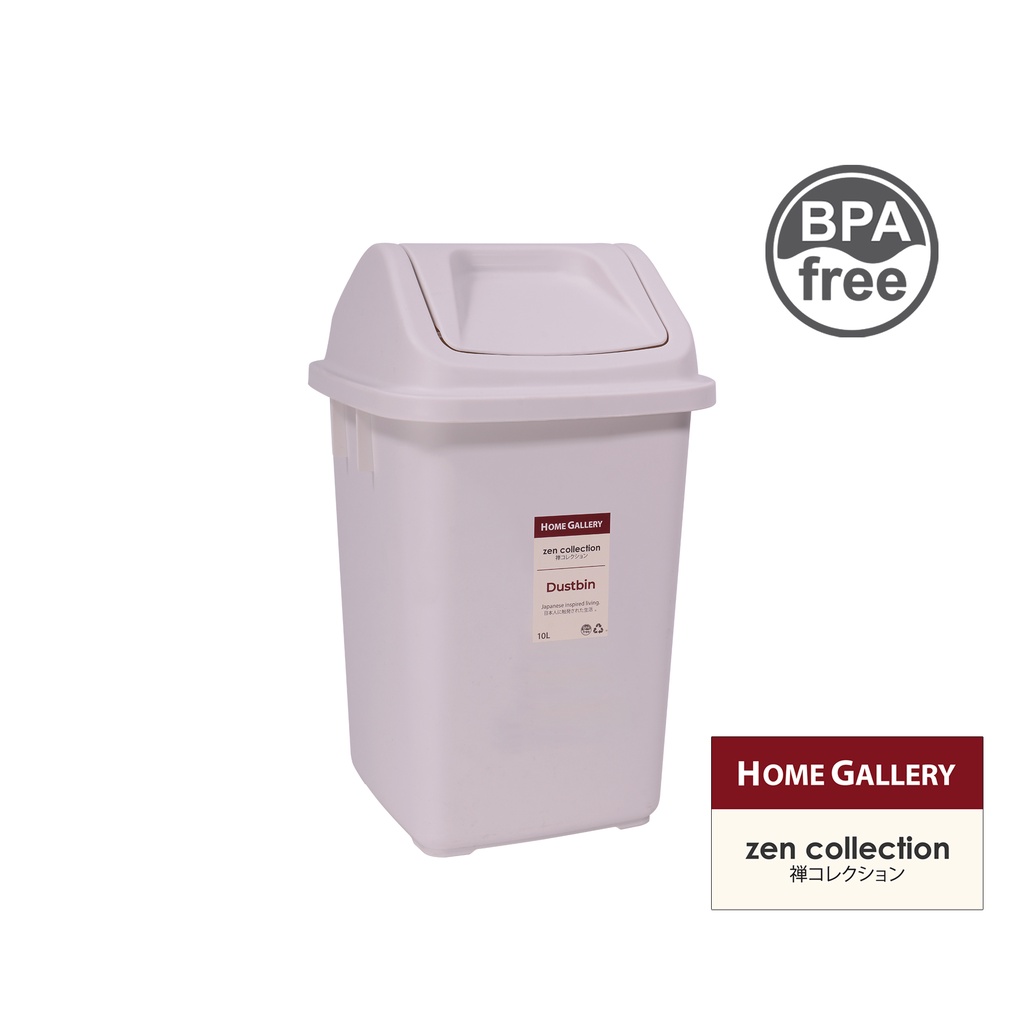 Home Gallery Zen Collection Swing Bin 10L Ecofriendly Waste Bin SwingTop Trash Bin HG