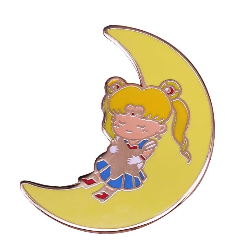 Sailor Moon pin magical girl hug stars brooch cute anime badge funny kids  otaku gift | Shopee Philippines