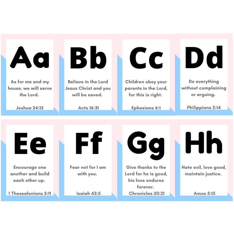 Laminated Flashcards (alphabet Bible Verse) 