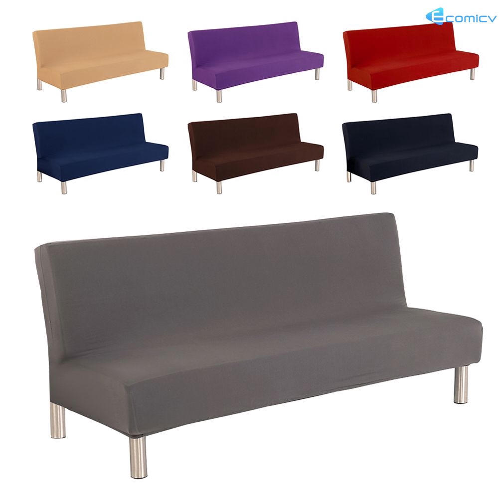 Solid Color Folding Stretch Sofa Bed Sofa Cover P Shopee