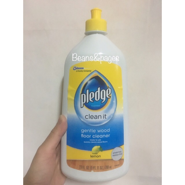 Pledge Gentle Wood Floor Cleaner Lemon 798ml Shopee Philippines