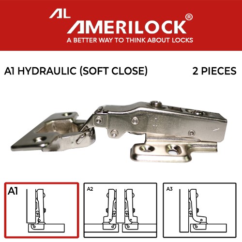 Amerilock Hydraulic Concealed Hinges A1 Pair Soft Close Shopee