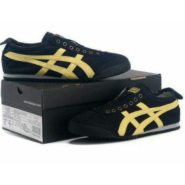 black and yellow onitsuka tigers