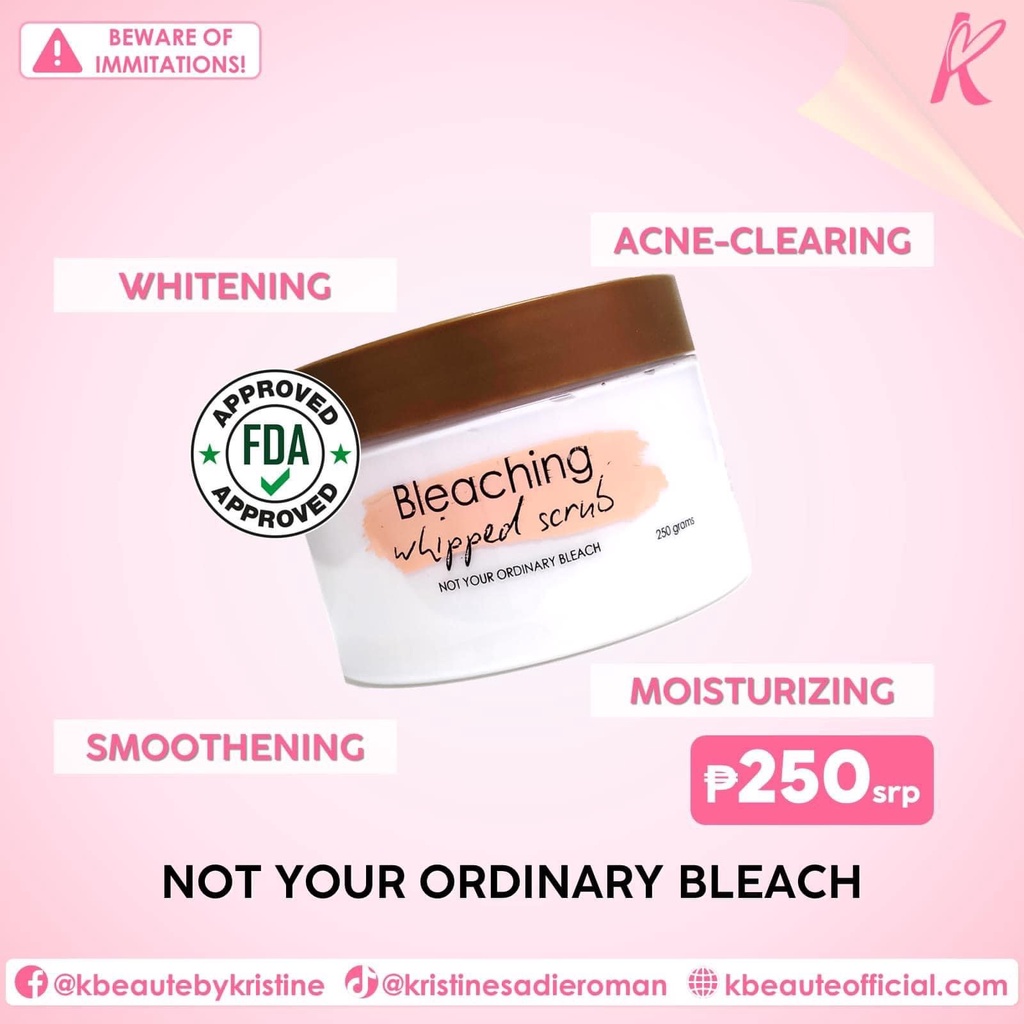 KBeaute Bleaching Whipped Scrub Shopee Philippines