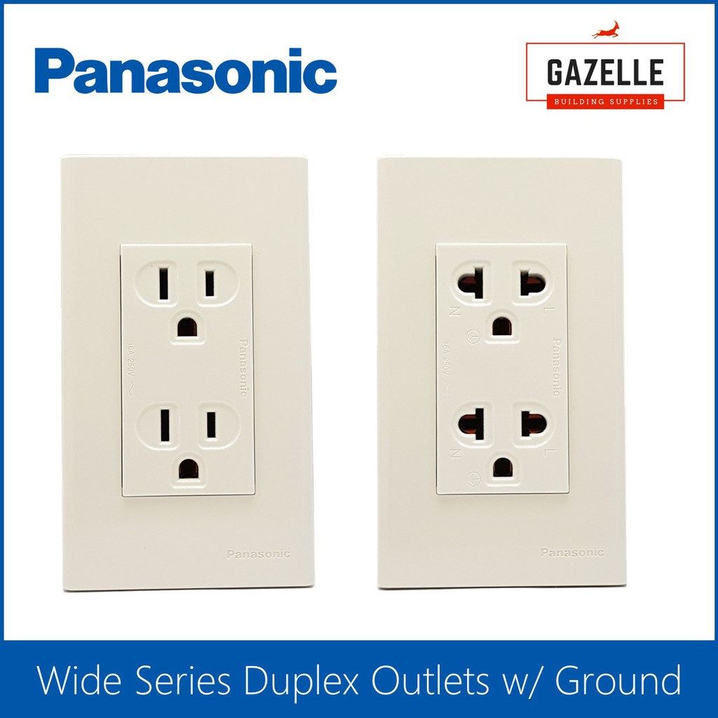 Panasonic Wide Series Duplex Outlets w/ Ground Shopee Philippines