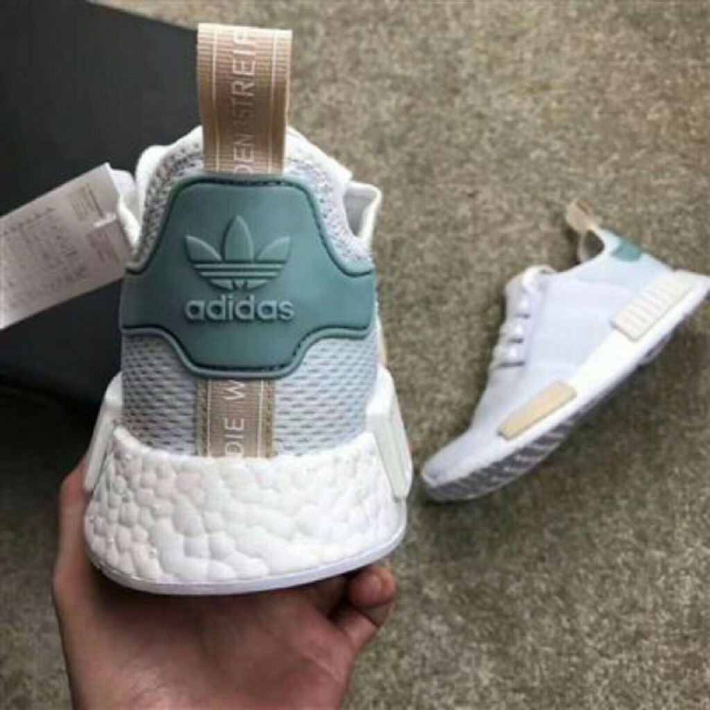 green and white adidas shoes