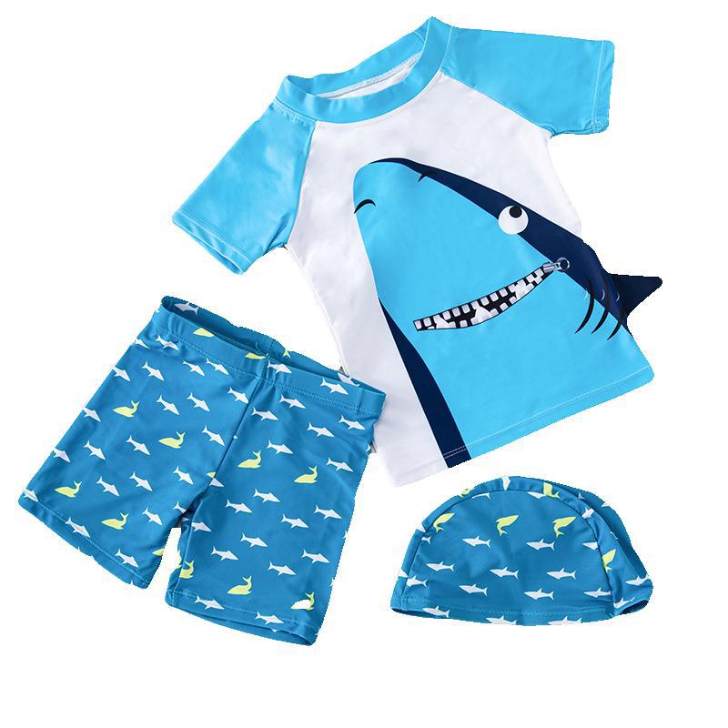 Children S Swimsuit Boy S Split Sunscreen Swimwear Toddler Baby Boys Swimming Suit Cartoon Shark Bathing Suit Shopee Philippines