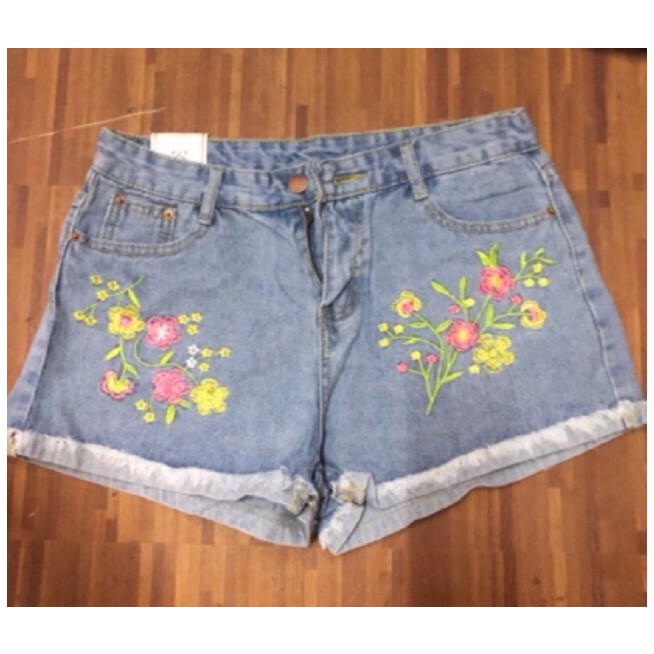 flower design jeans