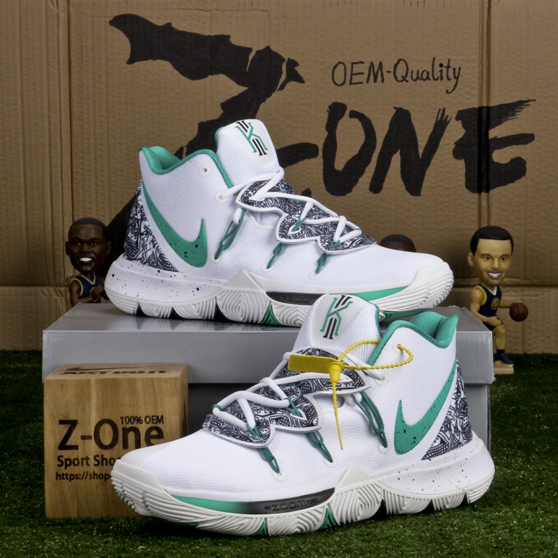 kyrie 5 green and white
