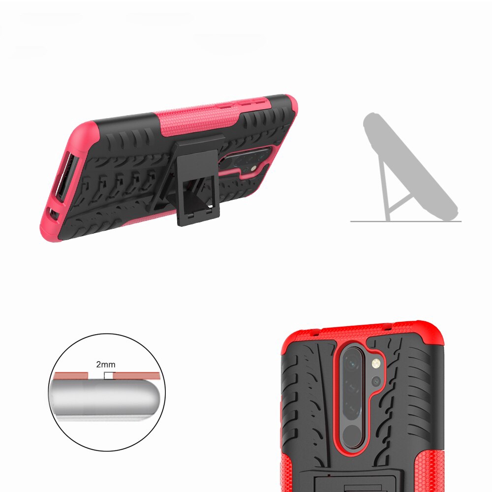 Xiaomi Redmi Note 9 Pro 9s 8 7 Pro Cover TPU+PC Hybrid Armor Case - Image 2