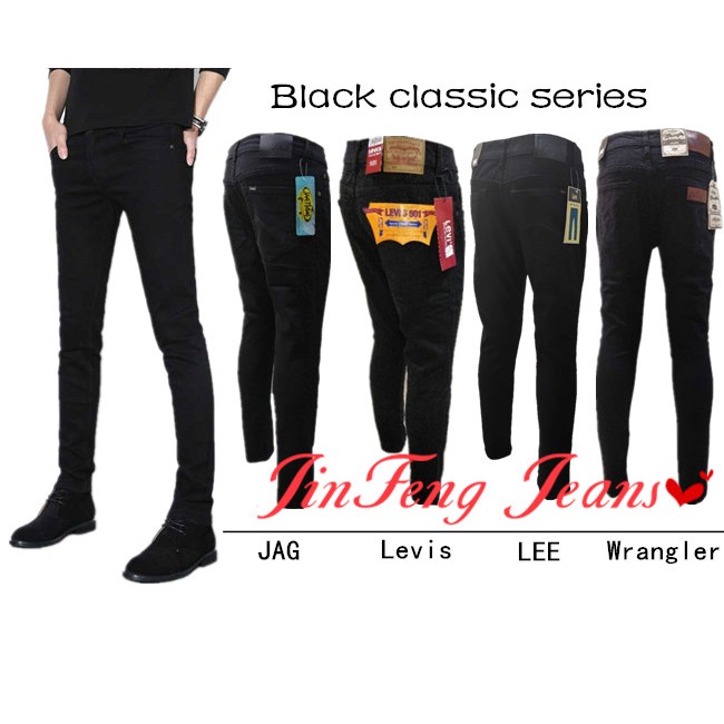 AB07 NEW Black Edition Skinny Maong Pants For Men COD | Shopee Philippines