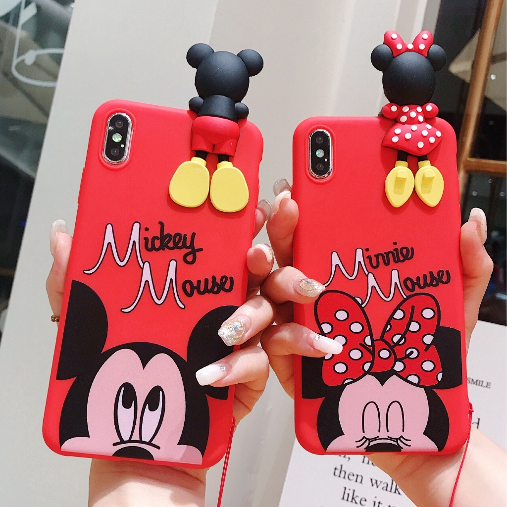 Huawei P30 Pro P Lite Nova 5t 4 3e 3i Y9 19 Mate Mickey Minnie Mouse Case Cover With Lanyard Shopee Philippines