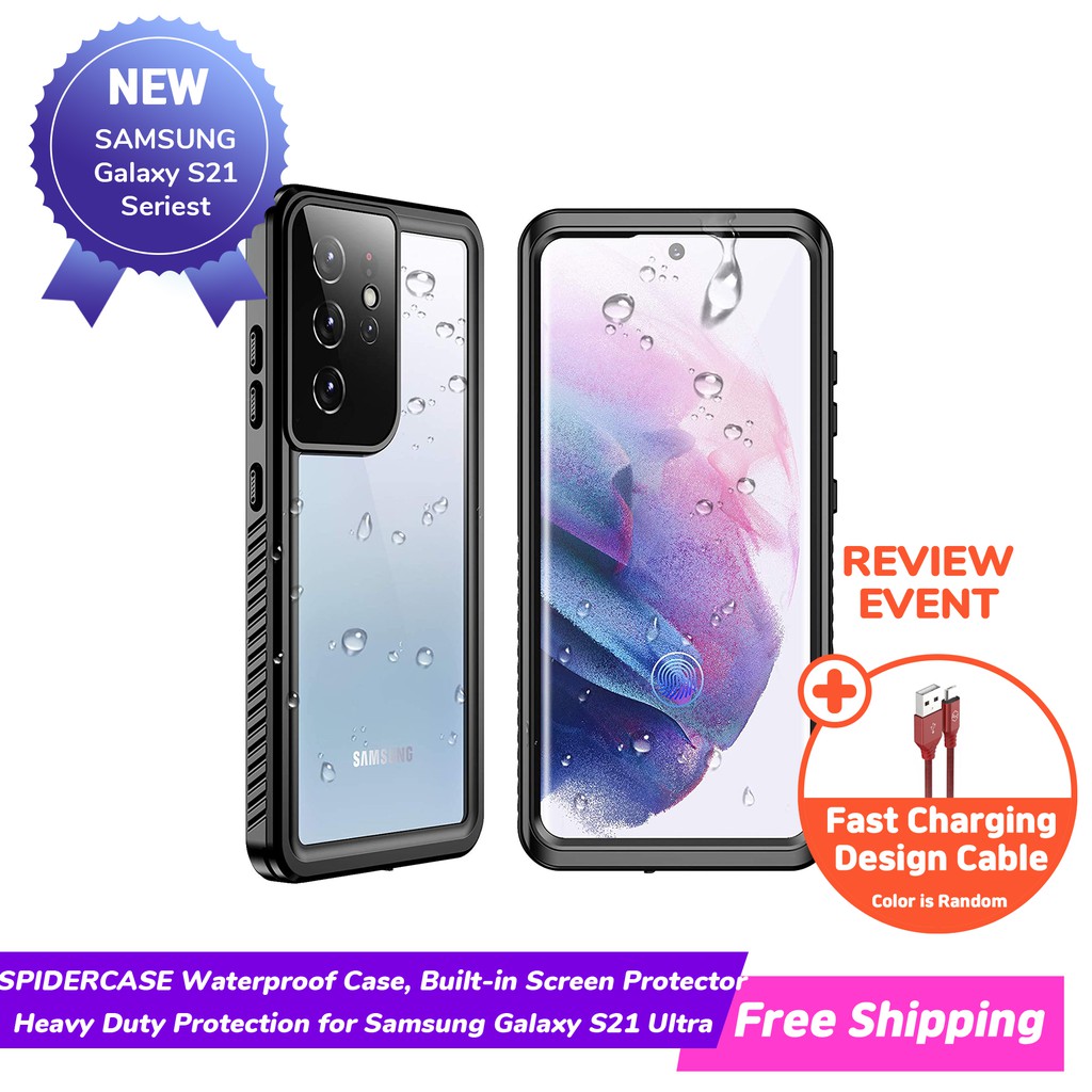 Spidercase Waterproof Case Built In Screen Protector For Samsung Galaxy S21 Ultra Full Heavy Duty Protection Shockproof Anti Scratched Rugged Cases Shopee Philippines