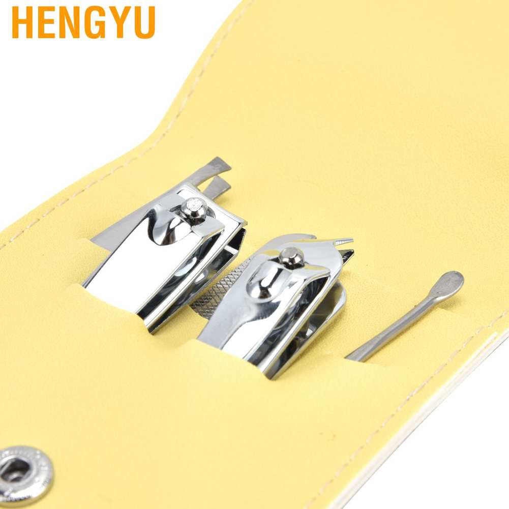 Hengyu 5Pcs/Set Stainless Steel Nail Clipper Set Portable Manicure Kit File Eyebrow Trimming Clip