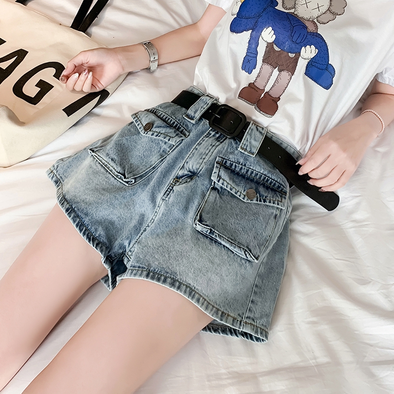 high waisted denim hot pants