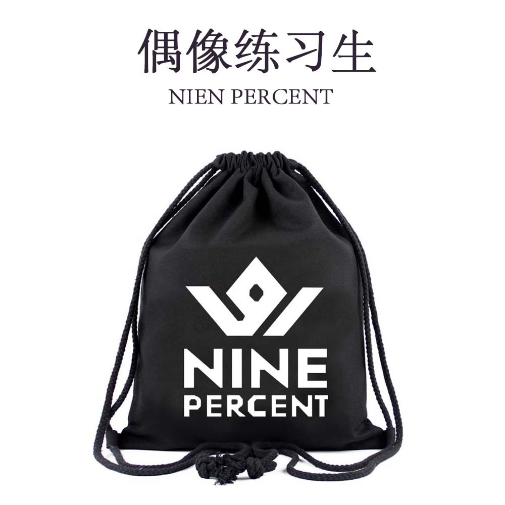 ◕Ninepercent Idol Producer Nine Percent Canvas Drawstring Bag Schoolbags 蔡徐坤 Bags