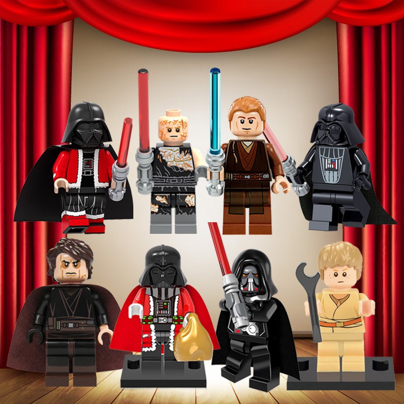 Starwars Compatible With Lego Luke Leia Han Solo Darth Vader Obiwan Yoda Ray Finn Anakin Skywalker Jedi C3po Building Blocks Starwars Action Minifigures Starwar Palpatine Luke Skywalker Samurai Thanos Seiya Leia Organa