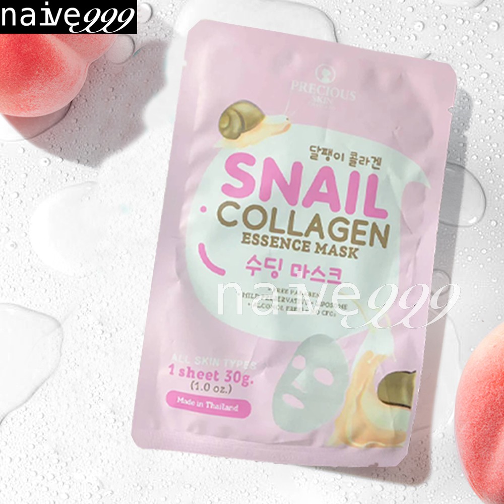 Thailand Pure Snail Collagen Essence Mask WHITE & WRINKLE SHEET MASK