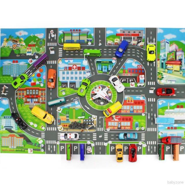 Children's Car Toys Map City Parking Map Road Map Toy Model Children's ...