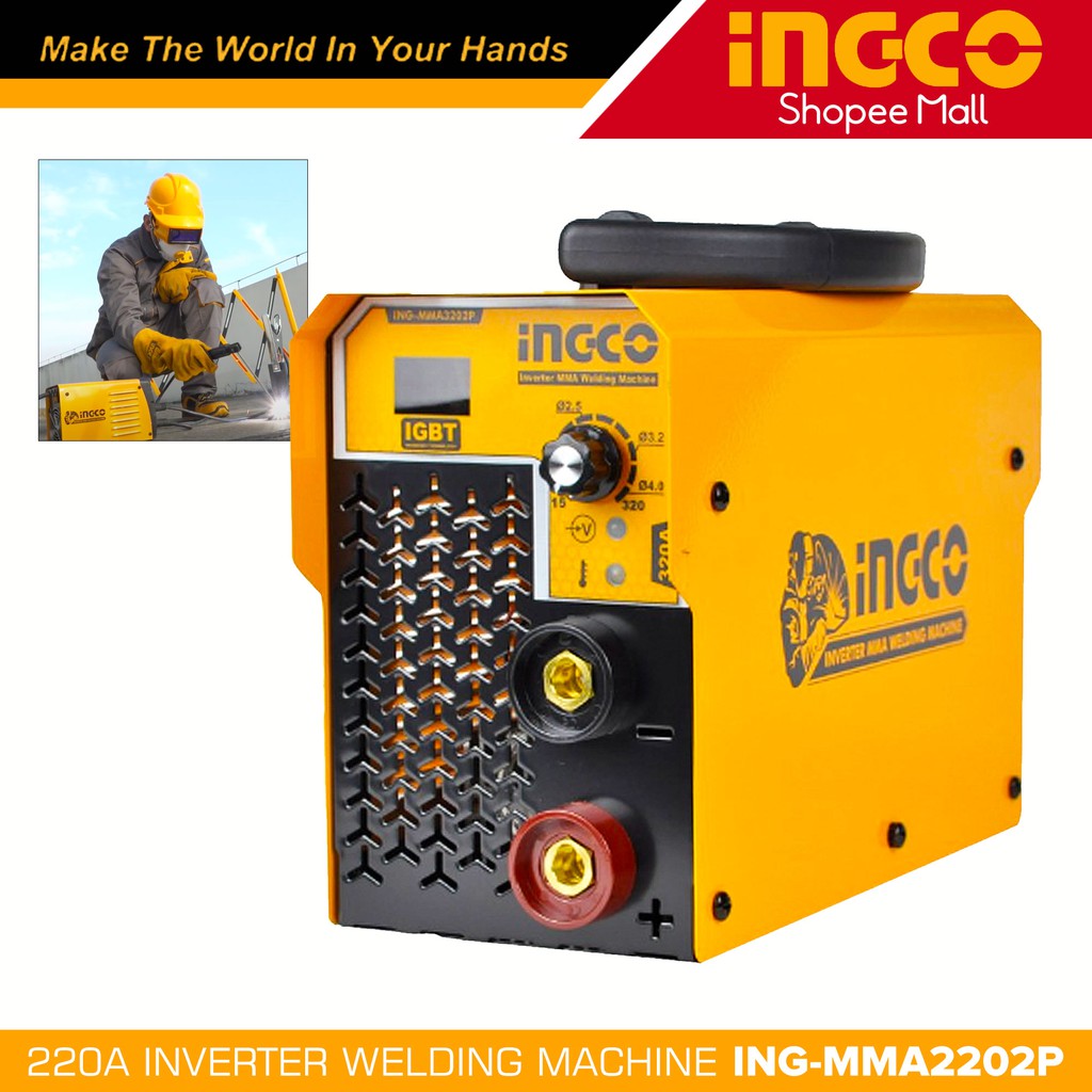 Ingco ING-MMA2202P Portable IGBT Inverter MMA ARC Welding Machine 220A ...