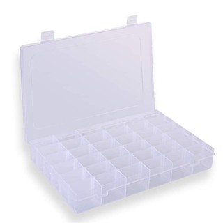Jewelry Organizer Box Clear Organizer Box for Bead Storage 15 Grids Storage Box Plastic Organizer Box with Dividers Fishing Tackle Letter Board Letters 