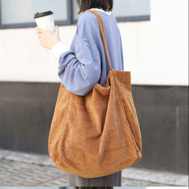 corduroy tote bag