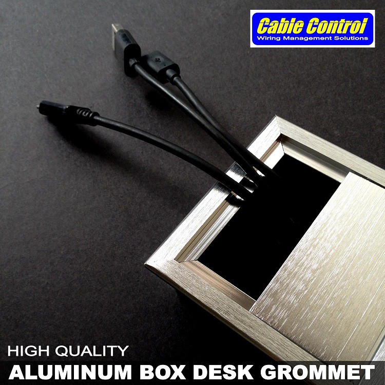 Cable Control Aluminum Box Desk Grommets Cable Pass Through