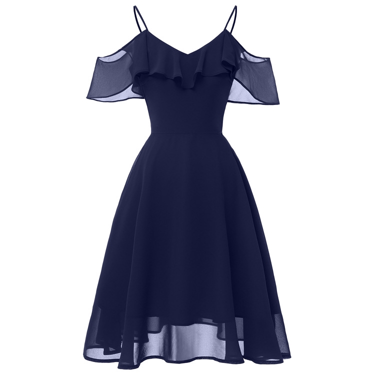 midi length chiffon dresses