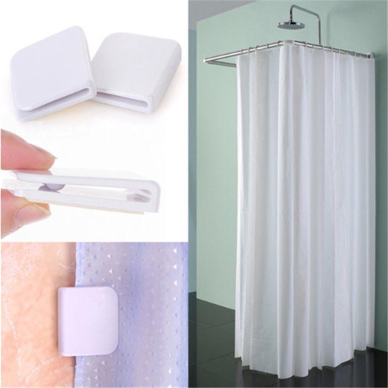 2pcs Set Shower Curtain Clips Anti Splash Spill Stop Water Leaking
