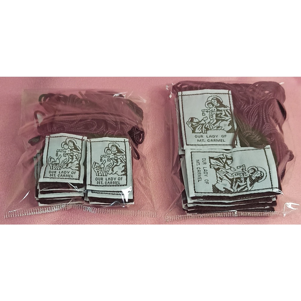 Our Lady Of Mount Carmel Brown Cloth Scapular BUNDLES PCS PACK Shopee Philippines