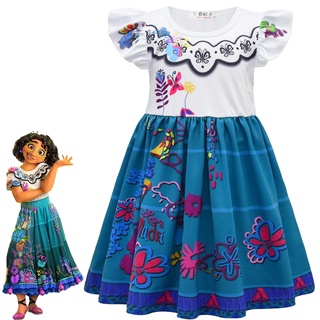 Encanto Mirabel Dress for Girls 3 9 Years Old Cartoon Costume Kids Girl ...