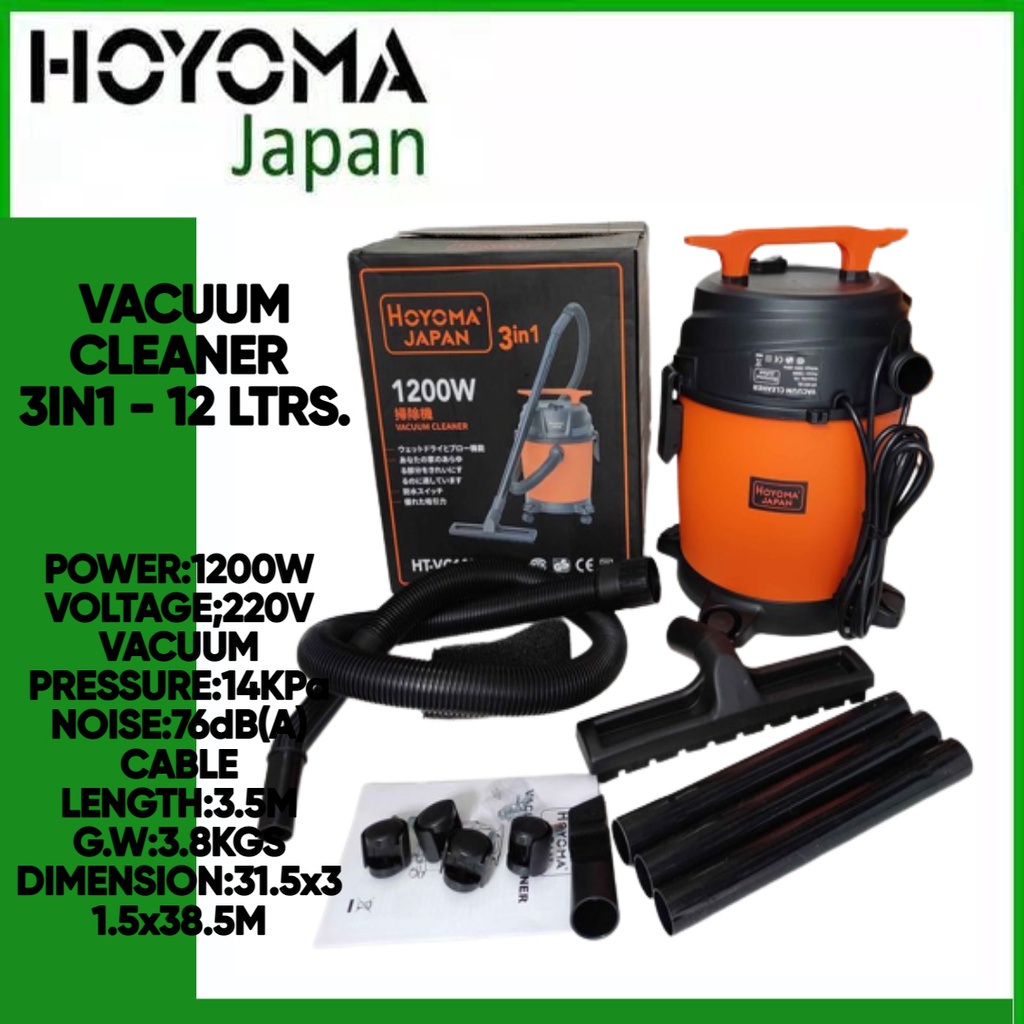 VACUUM CLEANER 3IN1 12 LTRS. (HOYOMA JAPAN) Shopee Philippines