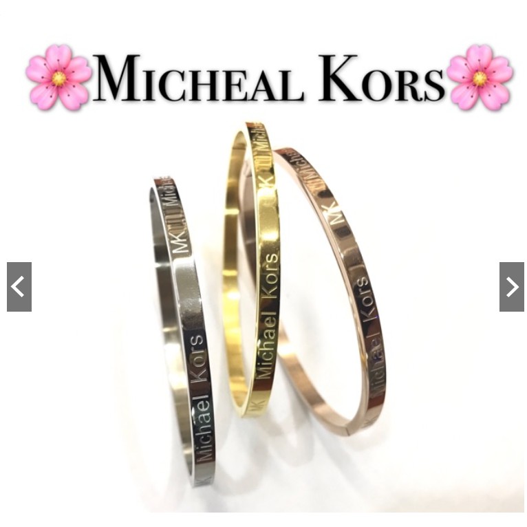 JJ 3 In 1 MK Michael Kors 3 Color Rose Gold Silver Bangles | Shopee  Philippines