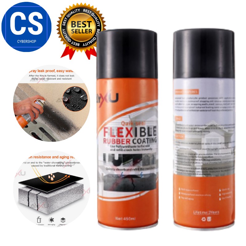 Quick Seal Flexible Rubber Coating Waterproof Spray Sealant Stop Leaks