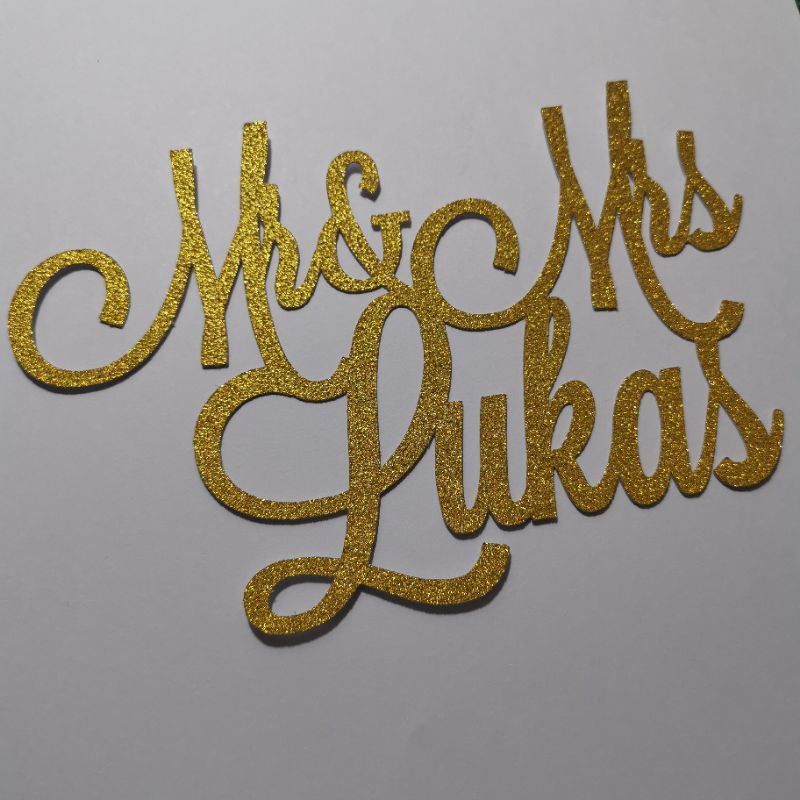 CUSTOMIZED WEDDING CAKE TOPPER cardstock with acrylic stick Shopee