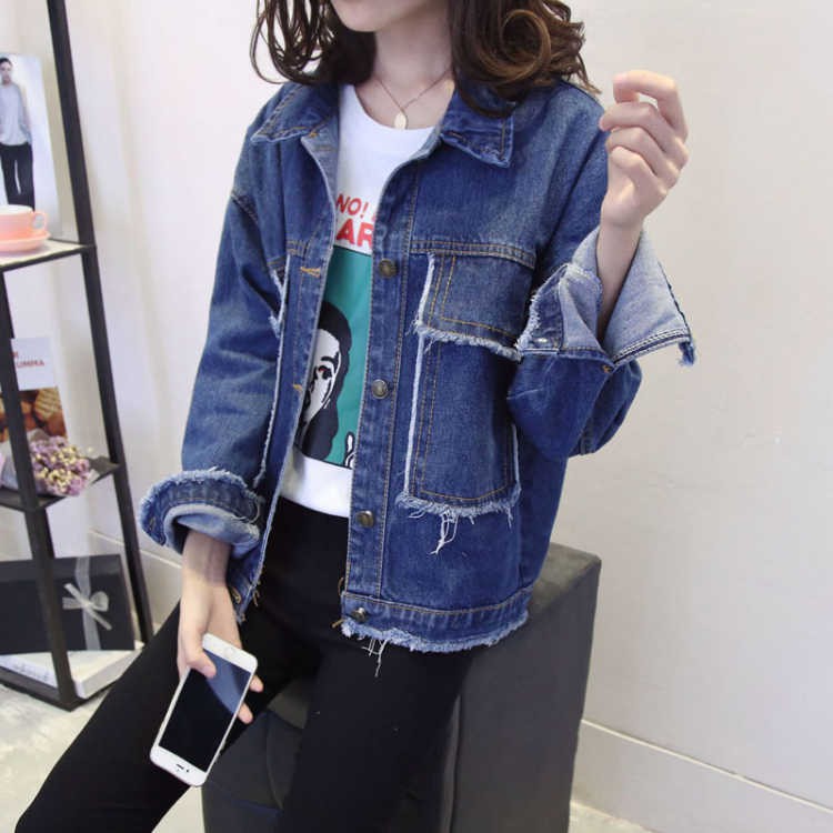 black denim jacket with tassels