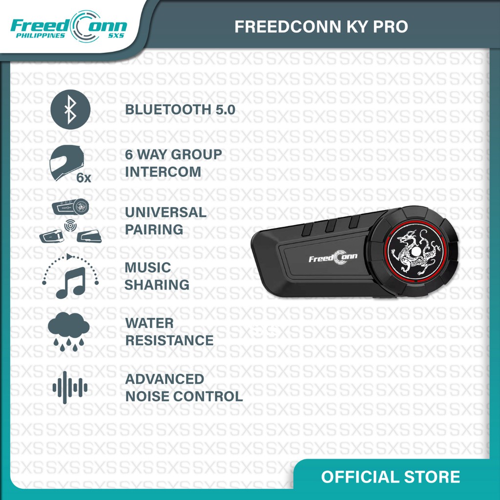 FreedConn PH KY PRO Bluetooth 5.0 Motorcycle Helmet Headset
