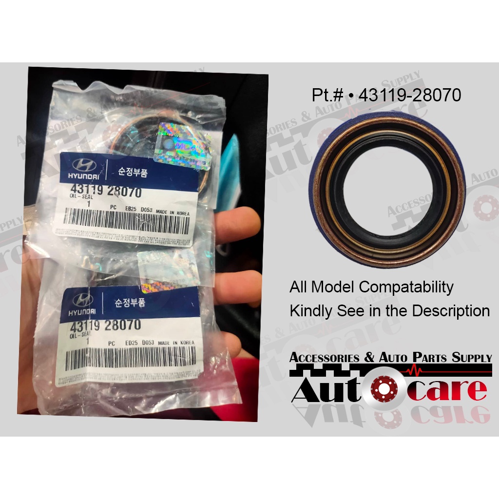 Transmission oil seal for Hyundai i10, i20, Grandi10, Getz, Santro, Eon